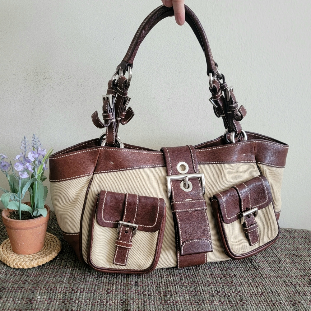 Authentic Prada Double Pockets Handbag Vintage Retro Y2k - Picture 4 of 13
